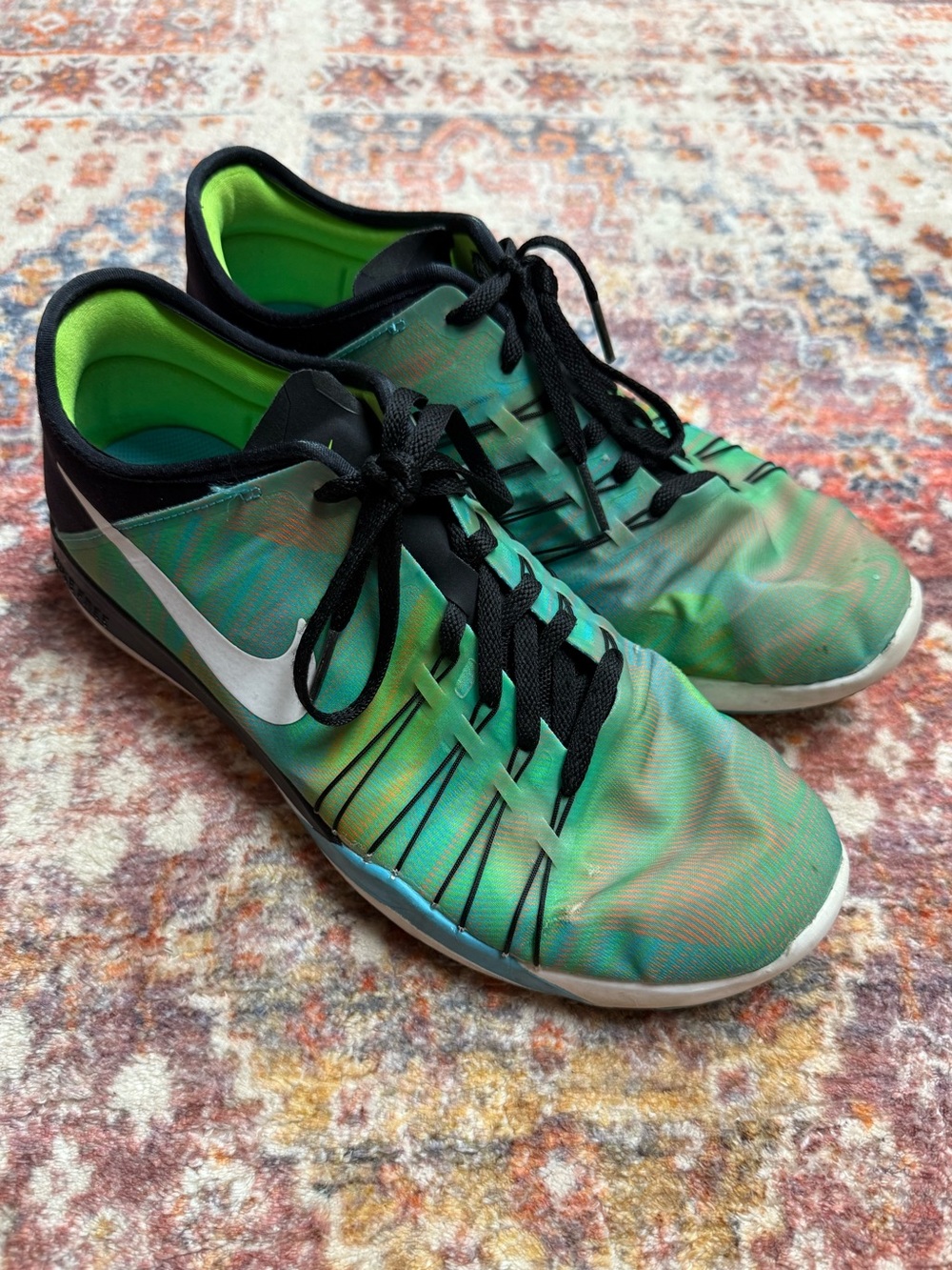 Nike Free TR6 Training Shoes Women’s Size 8.5 Teal Green Black Athletic Sneakers